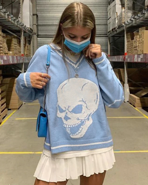 Pullover Totenkopf