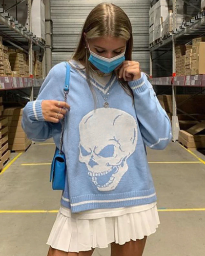 Pullover Totenkopf