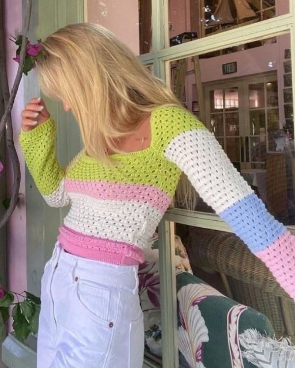 Square Ausschnitt Damen Pullover Fashion Bekleidung Schweiz - Just Style 