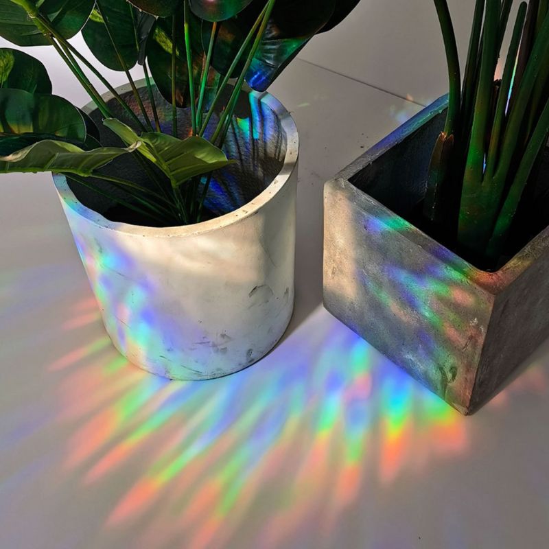 Fensteraufkleber mit regenbogen Licht Effekt 