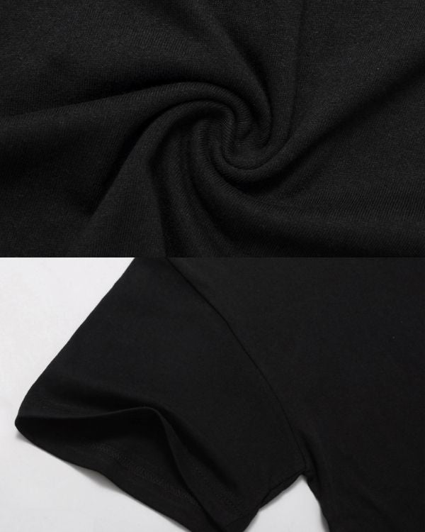 Schwarzes Unisex T-Shirt aus Baumwolle