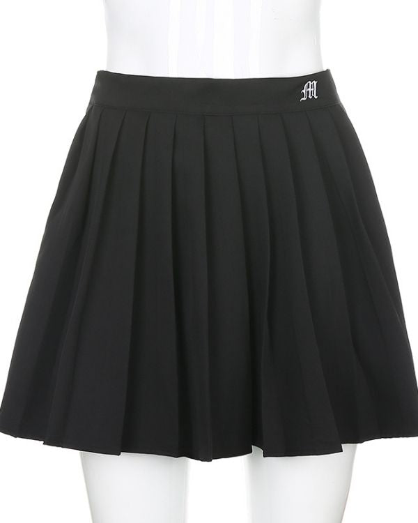 Tennis Rock mit Skorpion Zeichen und Plissee Style