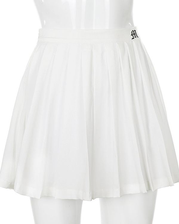 Weisser Tennisrock Damen mit Skorpion Zeichen