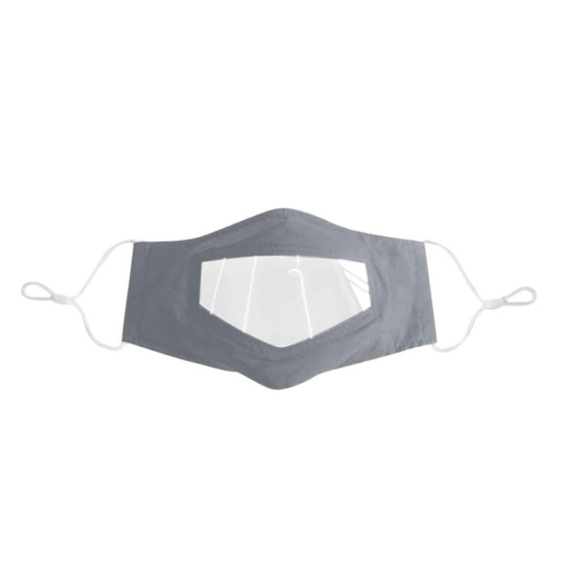 Transparente Maske Textilmasken Mundschutz Durchsichtig mit Stoff
