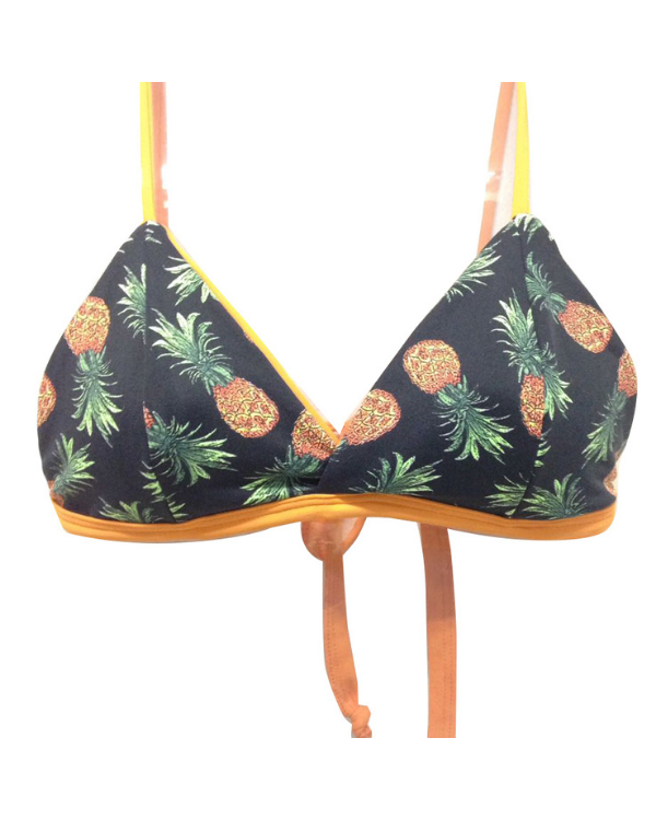 Triangel Bikinioberteil mit Ananas Motiven