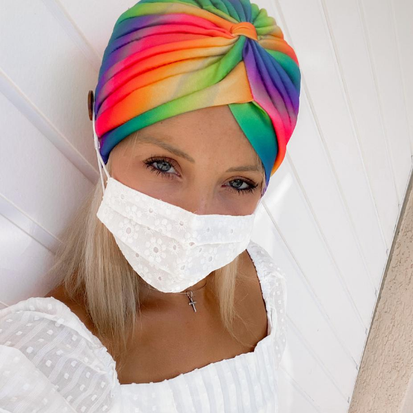 Turban Kopfbedeckung Rainbow