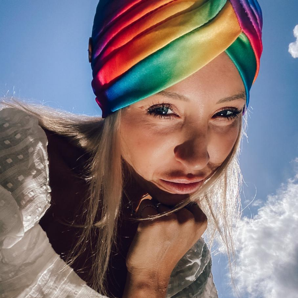 Turban Kopfbedeckung Rainbow