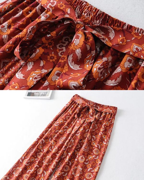 Weite luftige Rayon Hippie Boho Hosen