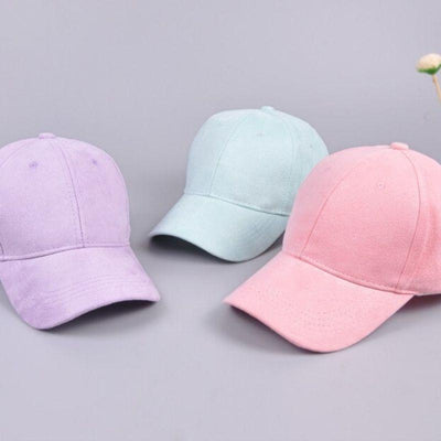 Pastell Farben Cap Wildleder Style mit Klettverschluss