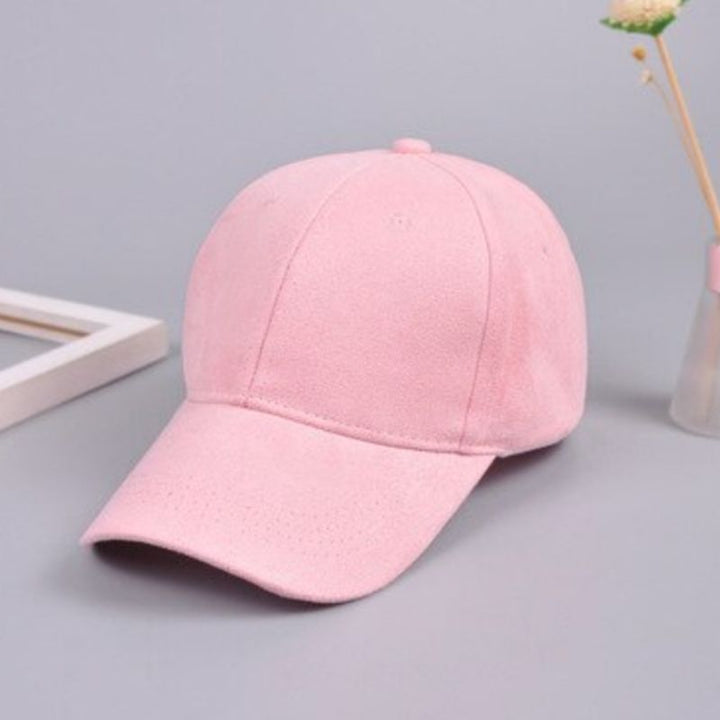 Pastell Pink Rosa Wildleder Style Kopfbedeckung Baseball Cap Muetze