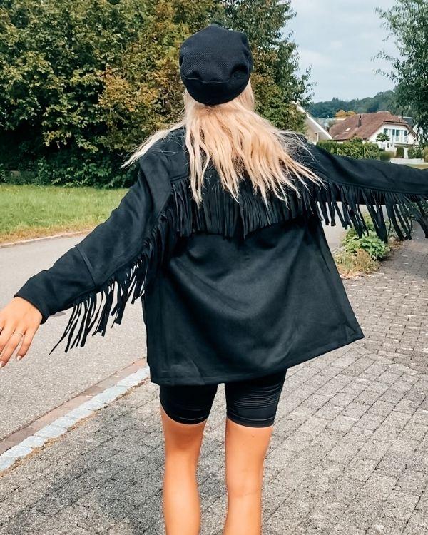 Wildleder fransen jacke clearance