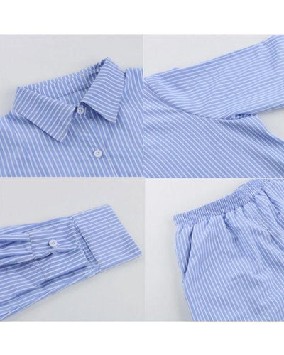 Baumwolle Zweiteiler Set Pyjama Damen Loungewear