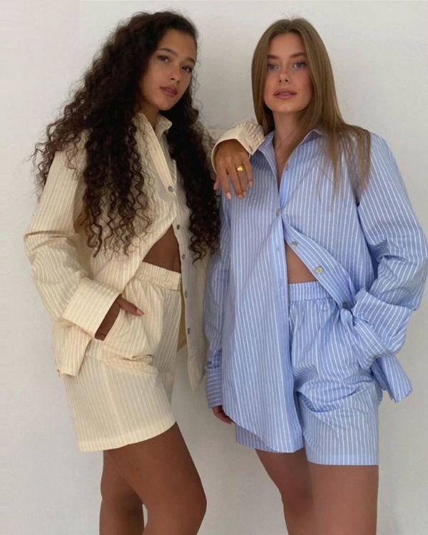Damen Pyjama Loungewear Set im Oversize Style