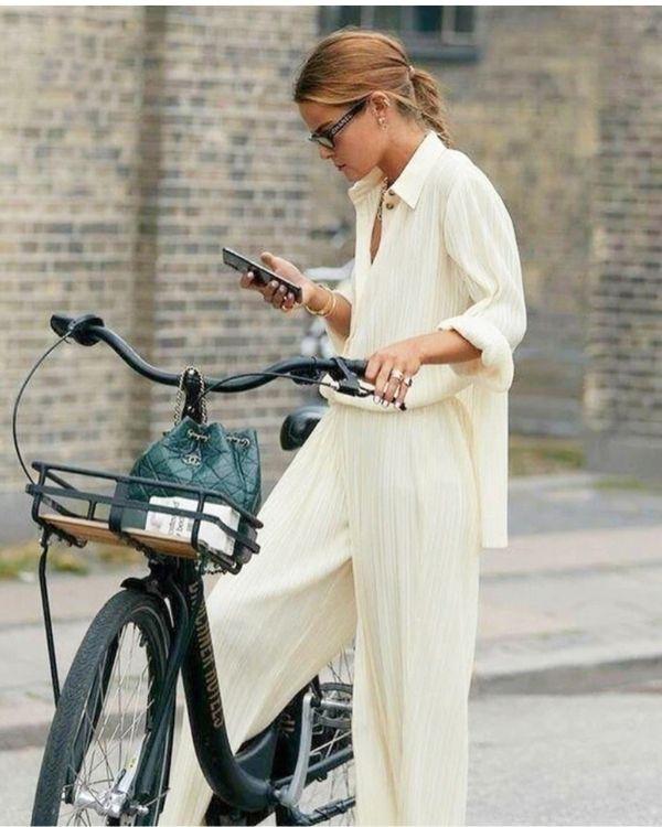 Zweiteiler Zweierset Damen lockere Hose und Bluse dazu