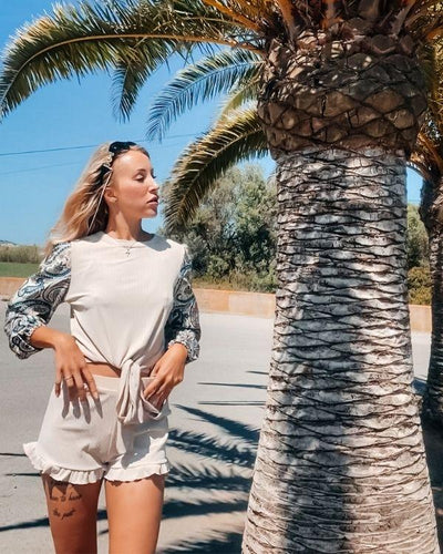 Sommer Style Zweiteiler Set Zweierset Bandana Paisley Boho Ibiza Style