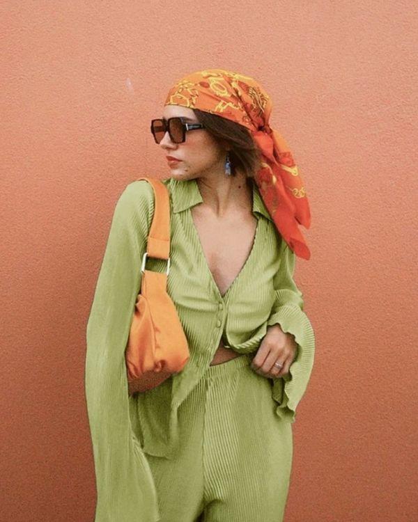 Fashion Zweiteiler Set  im Cord Style mit oversize Hose und Hemd Bluse Damen 