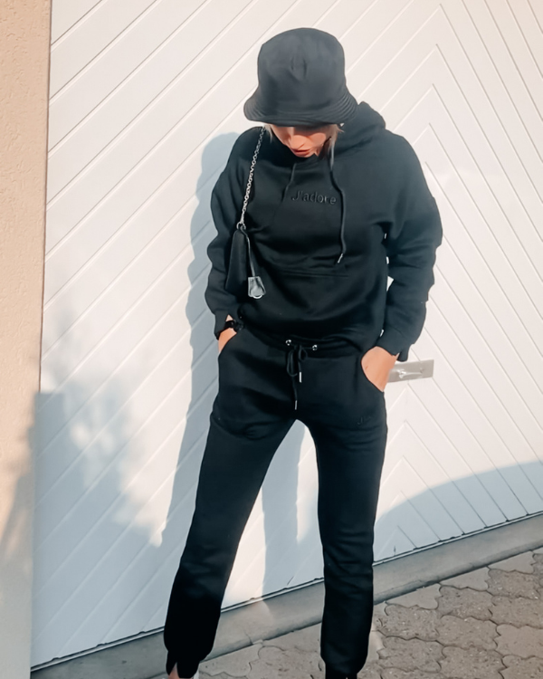 Trainingsanzug Jogginghose Und Hoodie Set Sik Silk Herren Grauer