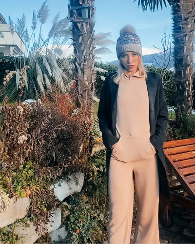 Zweierset Damen Oversize Look in beige khaki