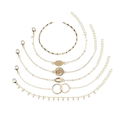 Armketten Armreifen Set in gold - Damen Modeschmuck fuer Handgelenk online kaufen