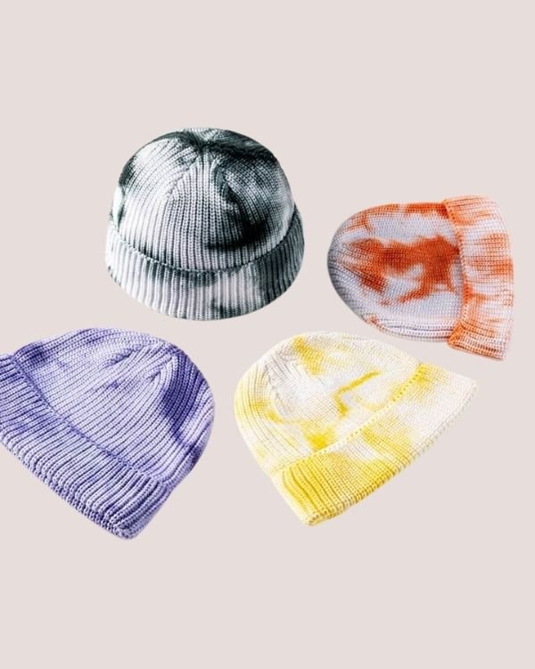 Beanies im Batike Tie Dye Style - Unisex Muetzen Beanies fuer Damen und Herren