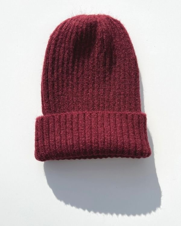 Rote Bordeaux Beanie Mutzen Unisex fuer Damen und Herren online kaufen