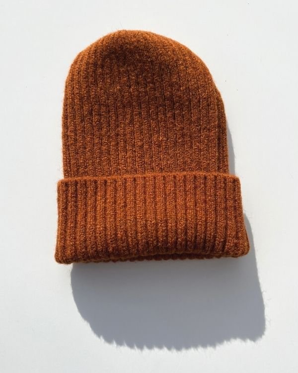 orange Beanie Muetzen Unisex - Warmer gerippte Beanies kaufen Schweiz 