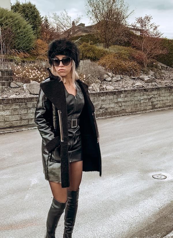 Kunstleder Kleid Alexa