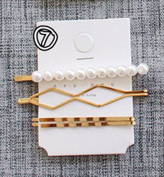 Haarklammern Gold Pearls