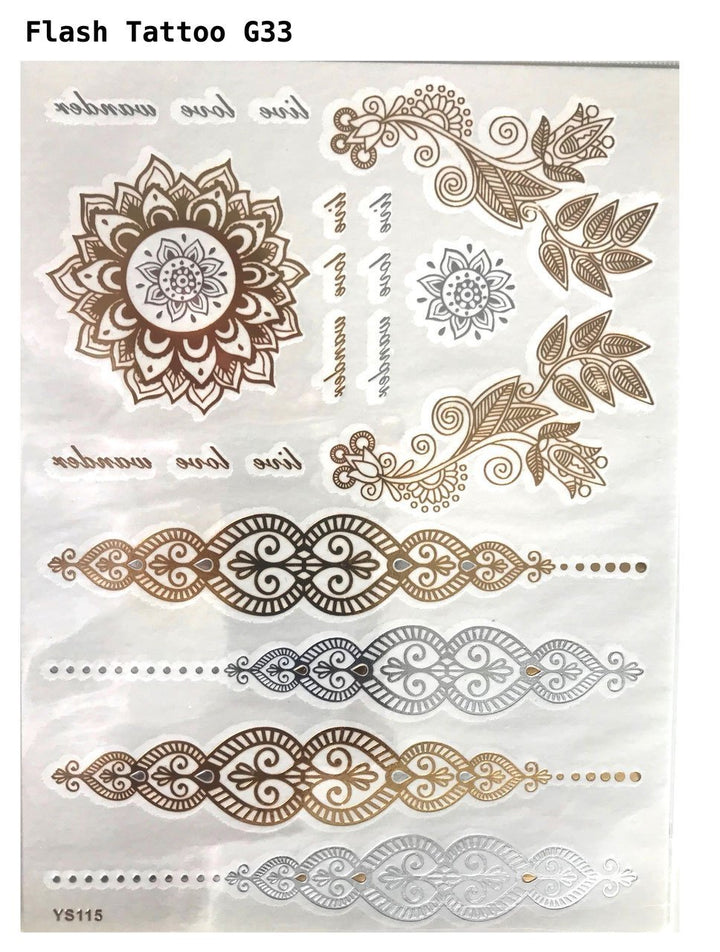 FLASH TATTOO's GOLD (grosse Bögen)