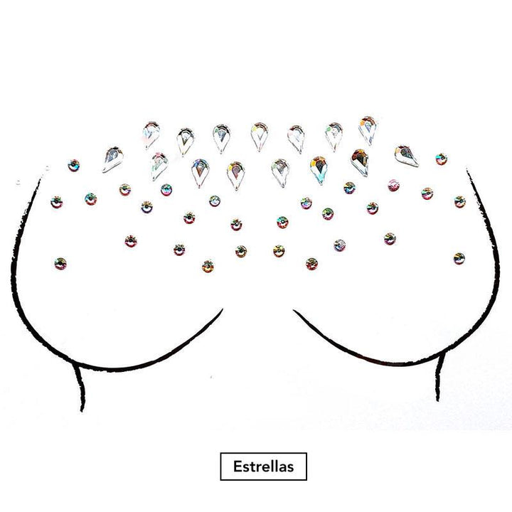 Glitzersteine Brust The Sparkle Collection