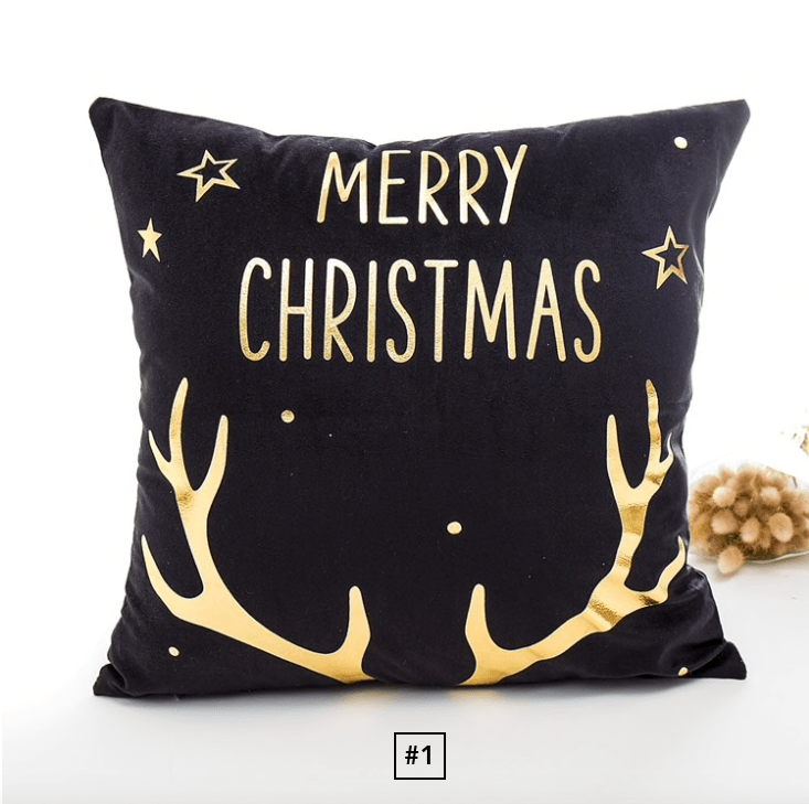Weihnachtsdekoration Kissenbezüge Schwarz