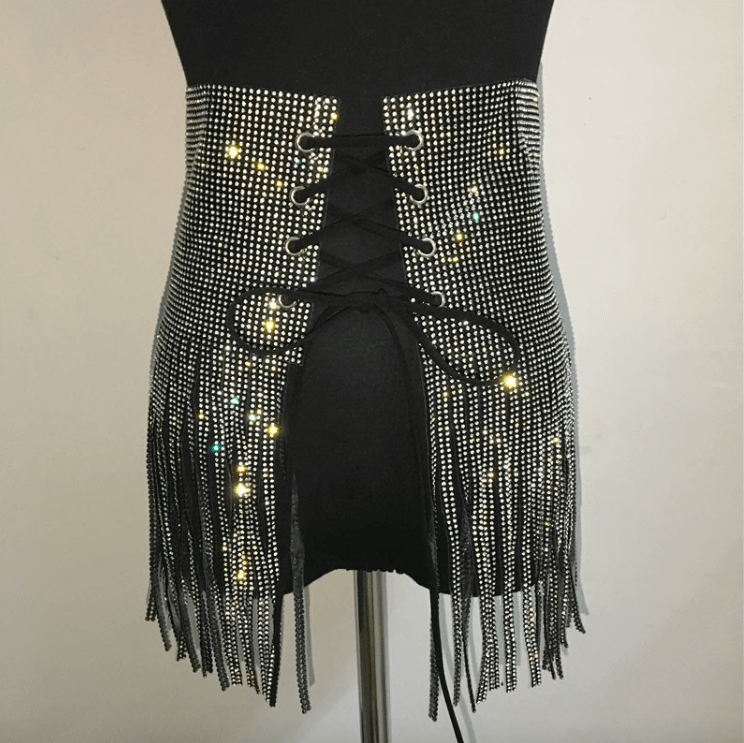 High-Waisted Glitzer Rock Shiny