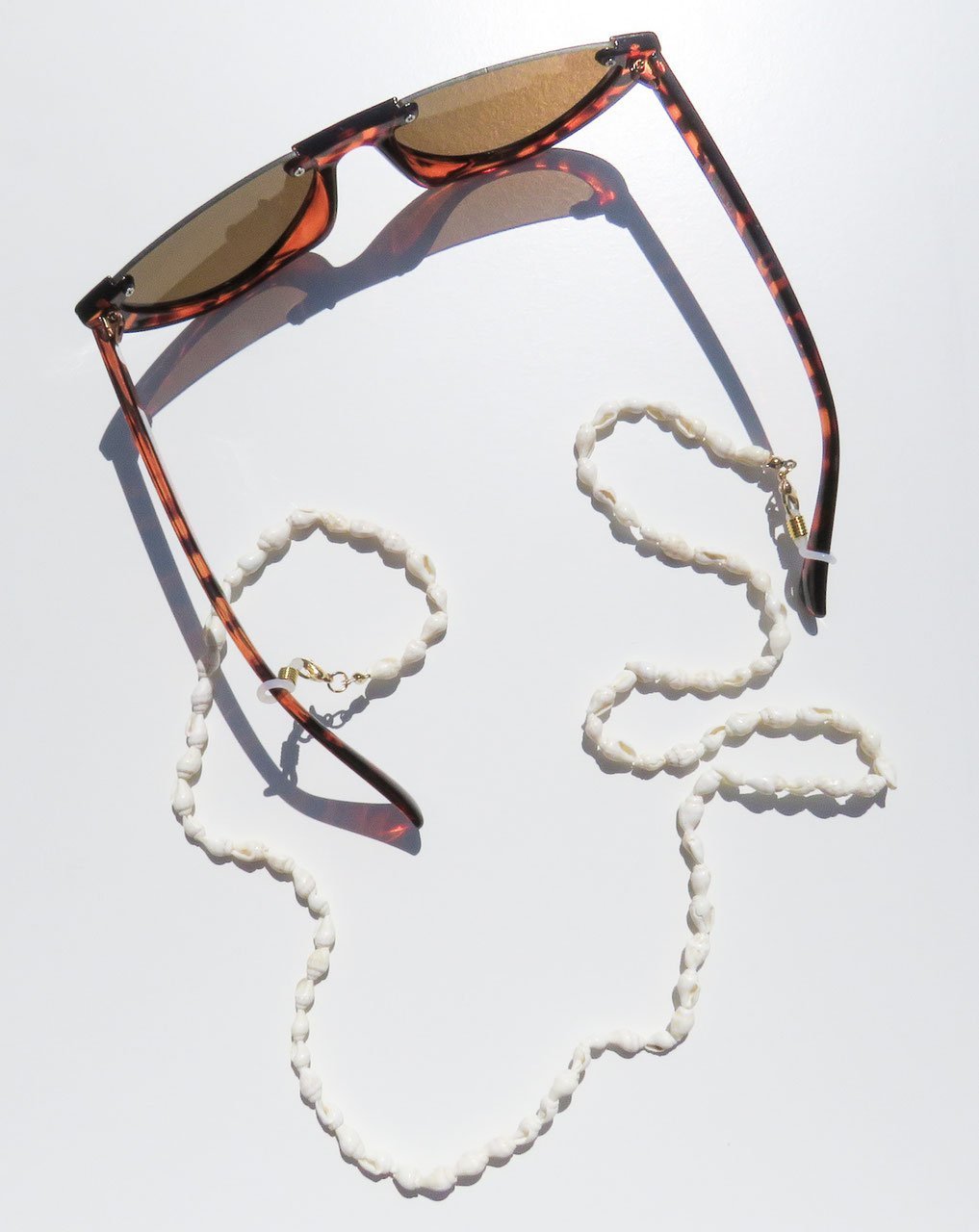 Muschelkette Brillenkette und Maskenkette in Einem