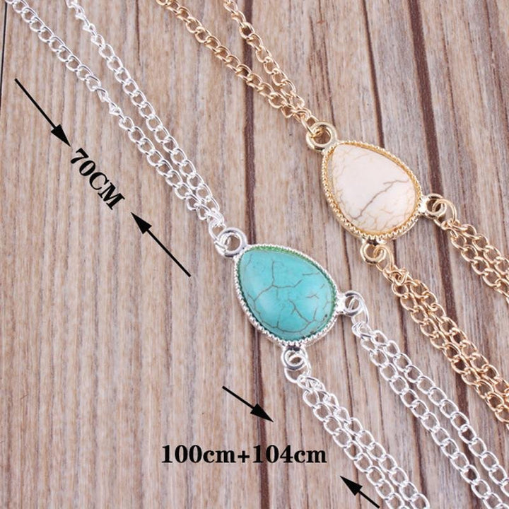 Bauchkette Opal Blanco
