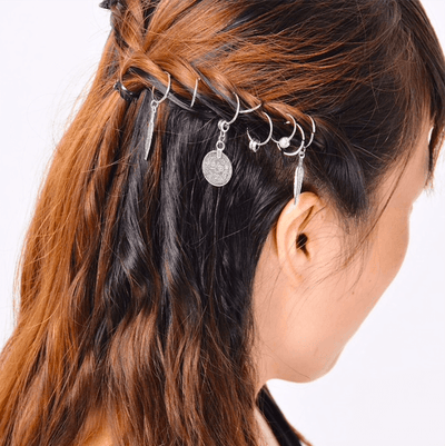 Vielseitiger Haarschmuck-Ring mit Boho-Style - Perfekt für verschiedene Frisuren