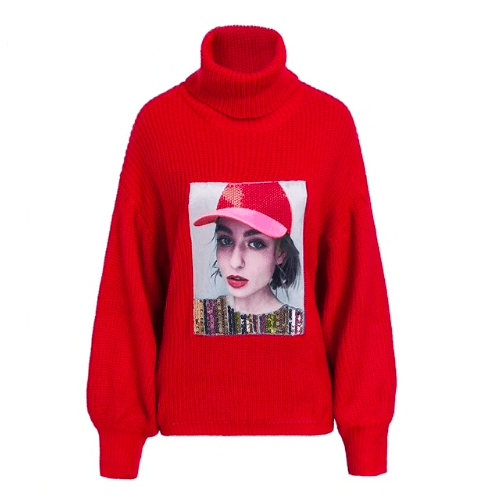 Rollkragen Pullover Good Vibes