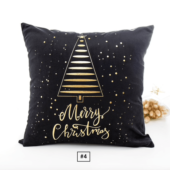 Weihnachtsdekoration Kissenbezüge Schwarz