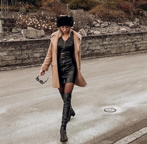 Kunstleder Kleid Alexa