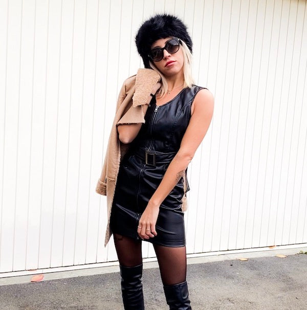 Kunstleder Kleid Alexa