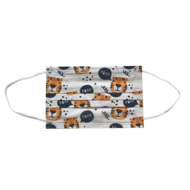 Kinder Einwegmasken mit Tiger Motiven - Kinder Hygienemasken Kindermasken online kaufen