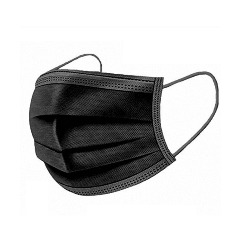 Schwarze Einweg Mundschutz Maske Schweiz - gepruefte und zertifizierte Einwegmaske