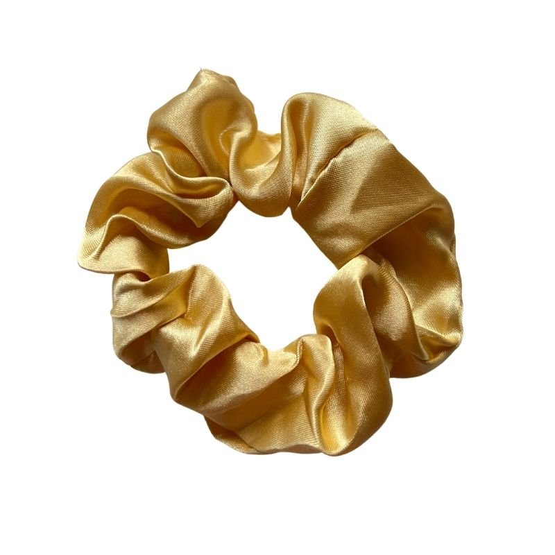 Goldene Scrunchies Haargummis online kaufen Schweiz - Satin Seide Scrunchies 