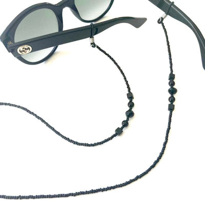 schwarze Brillenkette aus Kunstperlen - Modeschmuck Accessoires online kaufen
